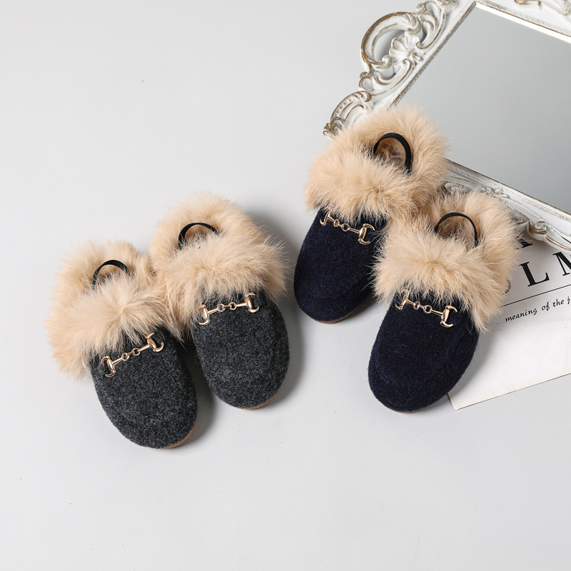 Kids Indoor Outdoor Slippers - Nowe Dziecięce Futrzane Pantofle Klapki Dziecięce