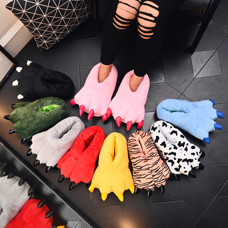Kids Indoor Outdoor Slippers - Kapcie z pazurami dla dzieci Chłopiec