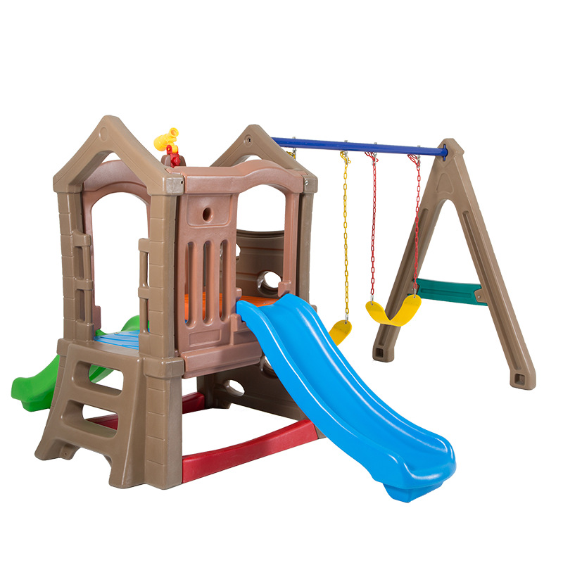 Kids Outdoor Garden Set - Wysokiej jakości plastikowa dwustronna zjeżdżalnia dla