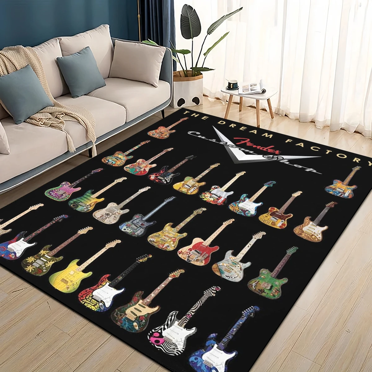 Kids Outdoor Instruments - Dywanik 3D Retro Fender Logo Instrumenty