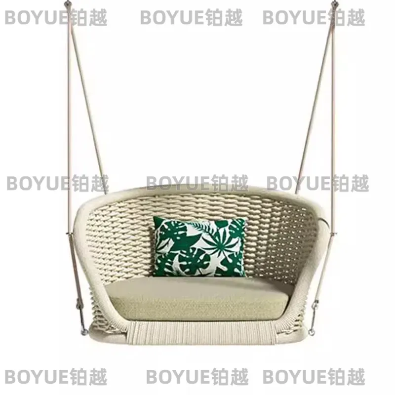 Kids Outdoor Hammock Chair - Wiszące krzesło z rattanu do ogrodu,