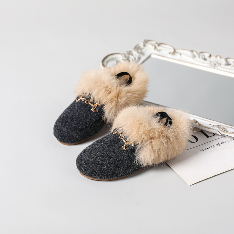 Nowe Dziecięce Futrzane Pantof – Kids Indoor Outdoor Slippers recenzja i cena