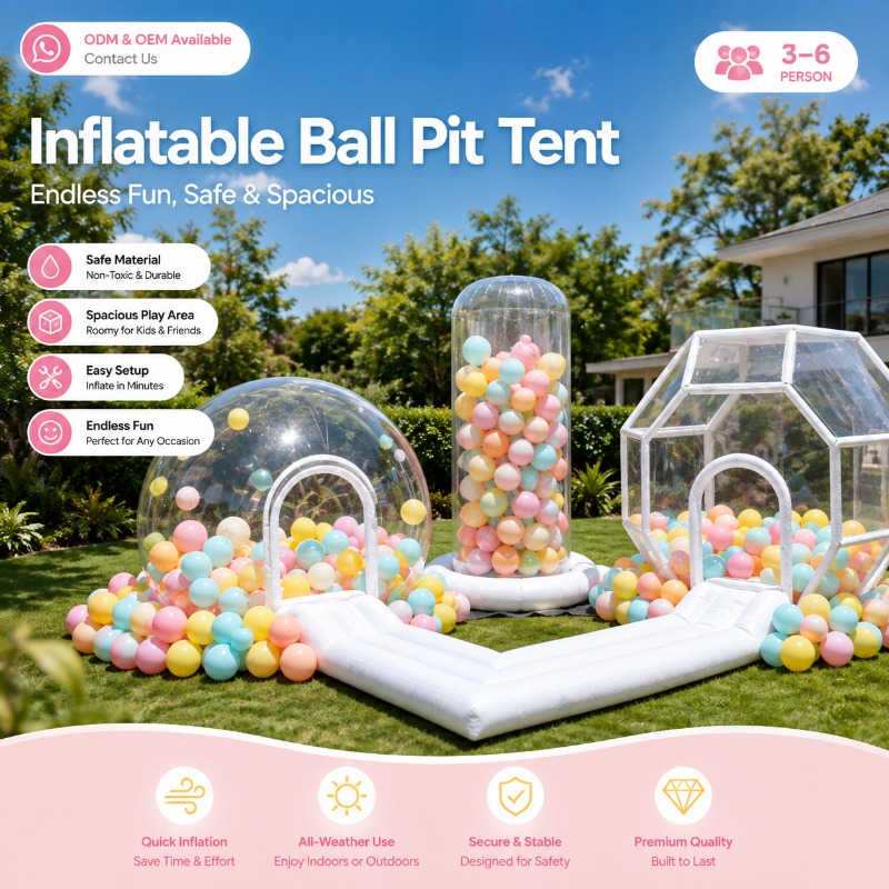 Namiot z dmuchanym basenem z p – Kids Outdoor Play Tent recenzja i cena