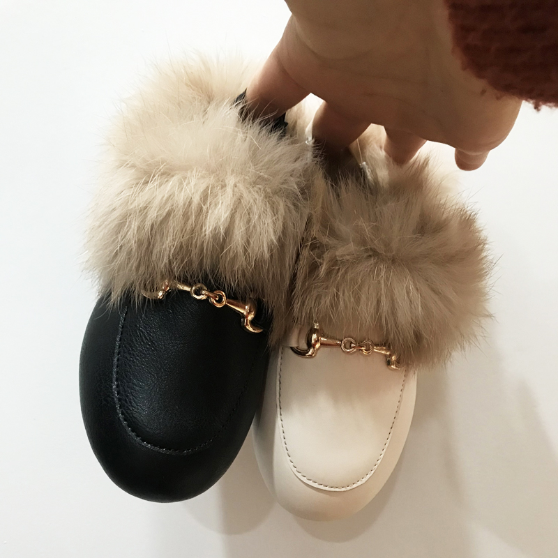 Zimowe dziecięce futrzane buty – Kids Indoor Outdoor Slippers recenzja i cena