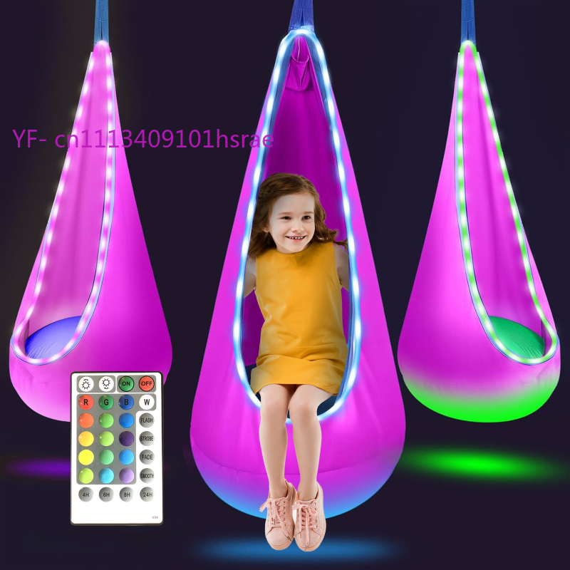 Świecący LED-owy dmuchany hama – Kids Outdoor Hammock Chair recenzja i cena