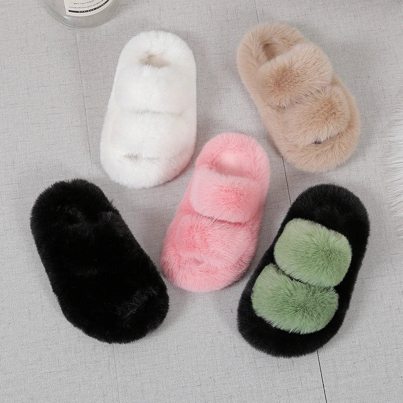 Dziewczęce zimowe kapcie futrz – Kids Indoor Outdoor Slippers recenzja i cena