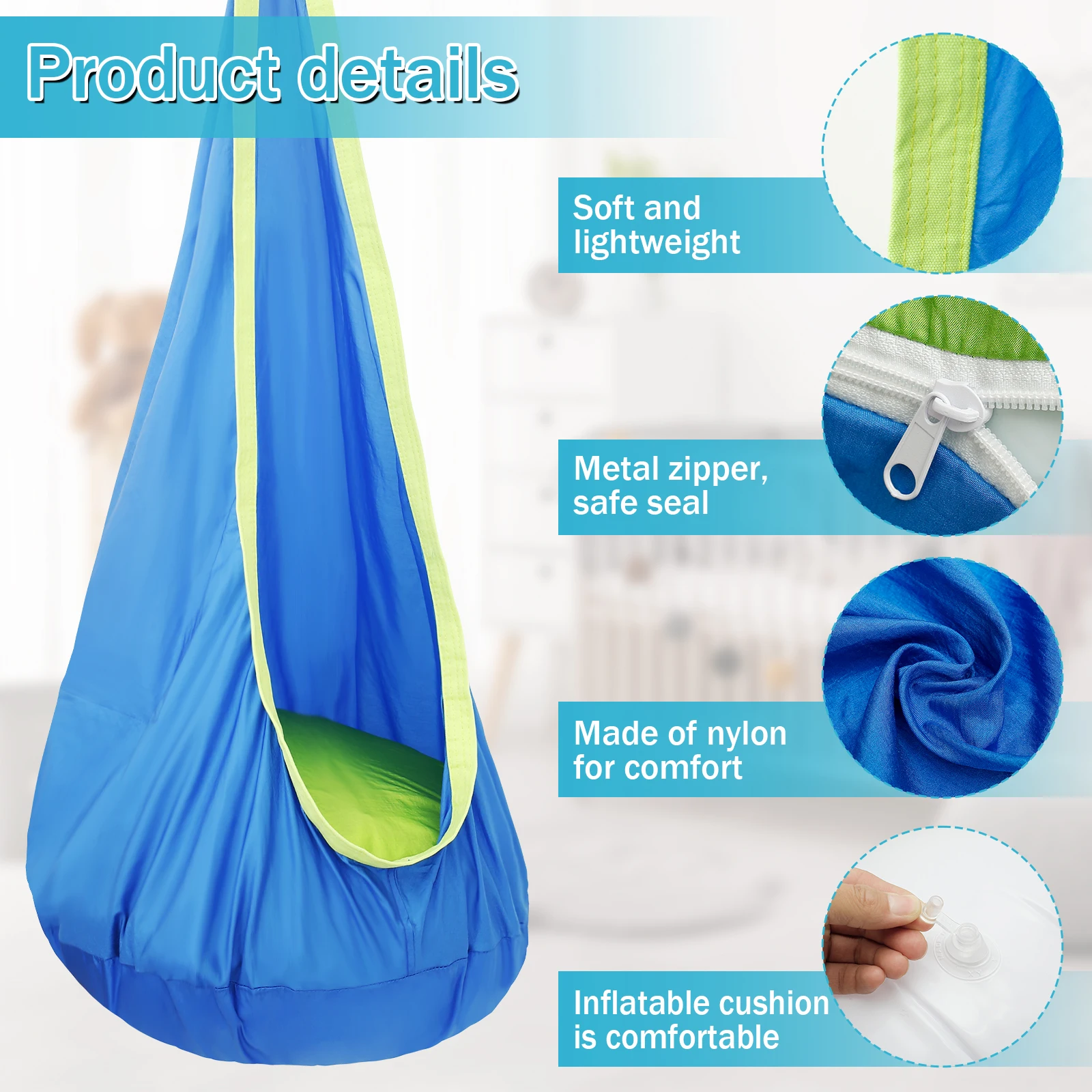 Krzesło sensoryczne, huśtawka  – Kids Outdoor Hammock Chair recenzja i cena