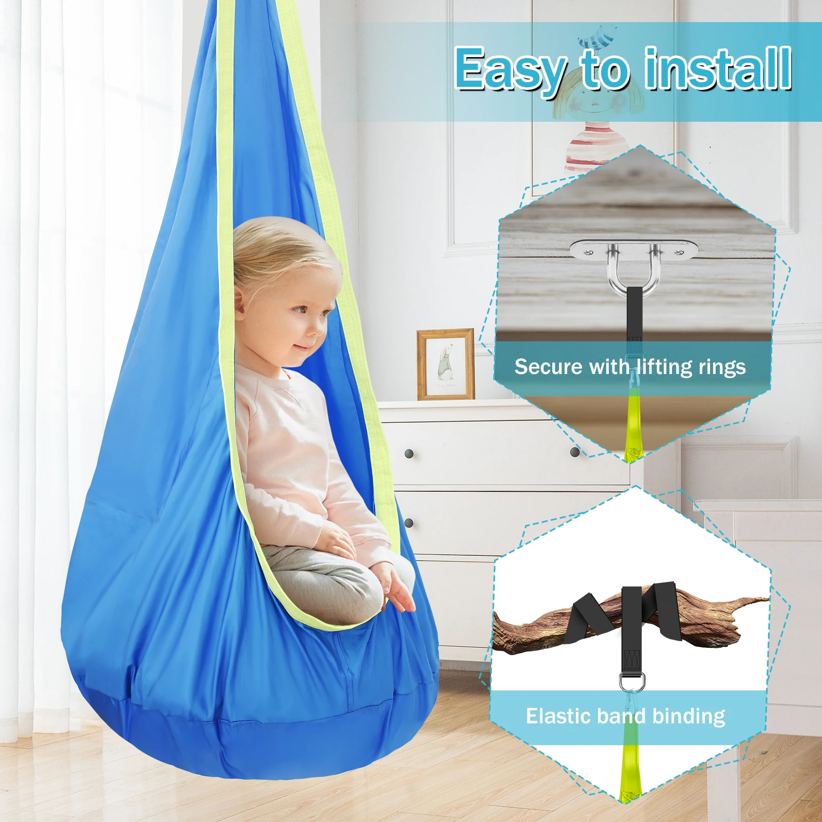 Krzesło sensoryczne, huśtawka  – Kids Outdoor Hammock Chair recenzja i cena