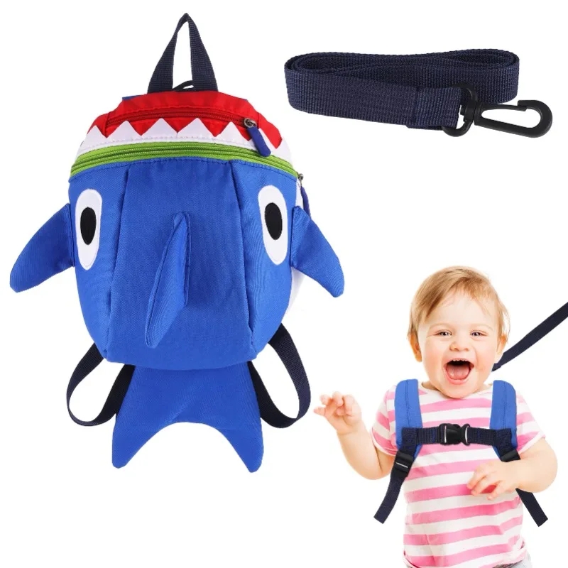 1 szt. Zabawna rysunkowy rekin – Kids Outdoor Backpack recenzja i cena